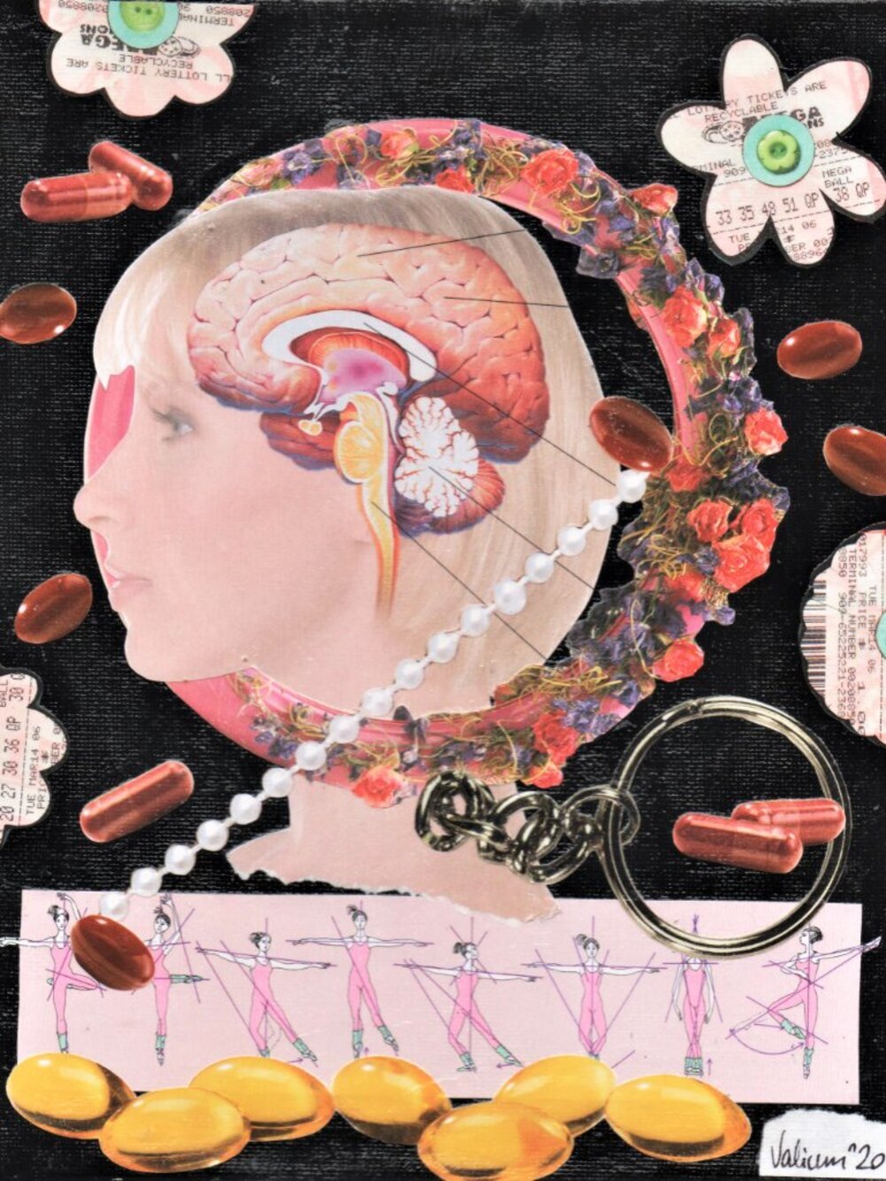 Original & unique collage on a 9 X 7 X 1/8 canvas